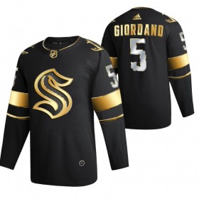 Seattle Kraken Hockeydrakt Mark Giordano 5 2021-22 Svart Golden Edition Authentic - Herre